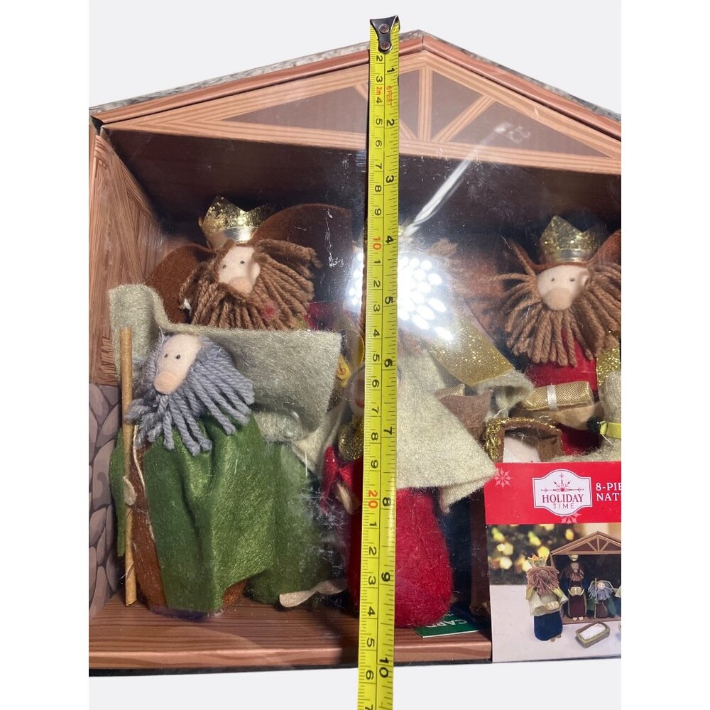 Holiday Time 8 Piece Nativity Set Mary Baby Jesus Joseph 3 Wise Men Sheep - Picture 8 of 9
